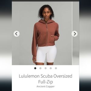 Lululemon Scuba Oversized Full-Zip Ancient Copper XS/S